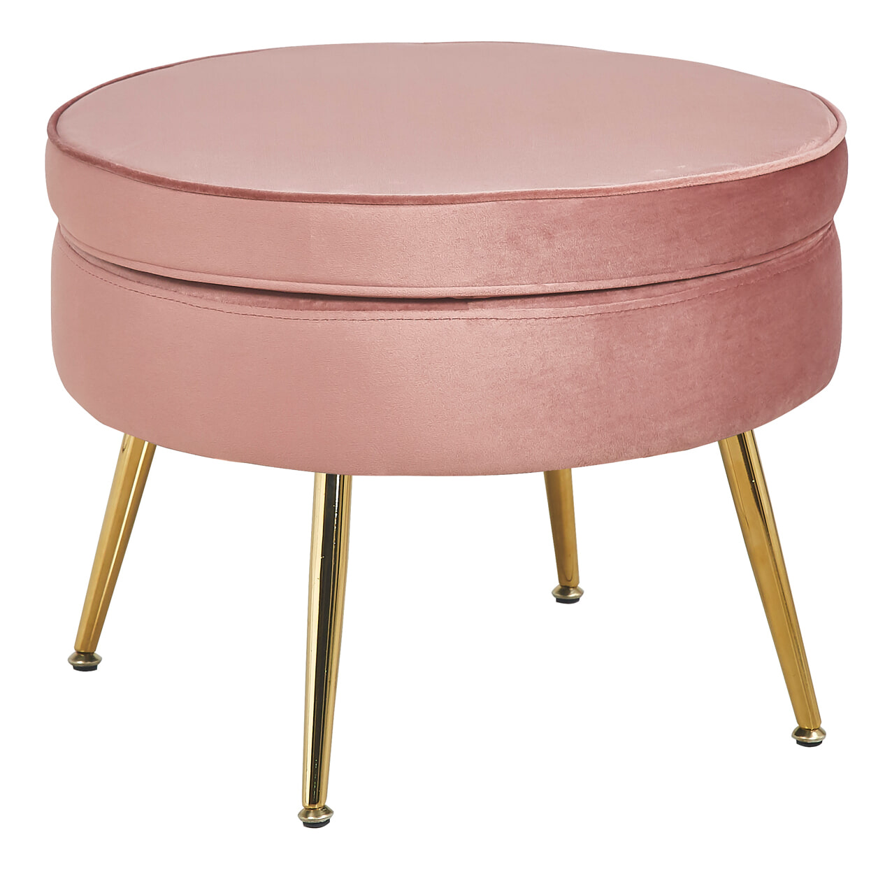 Artistiq Poef 'Andres' Velvet, kleur roze