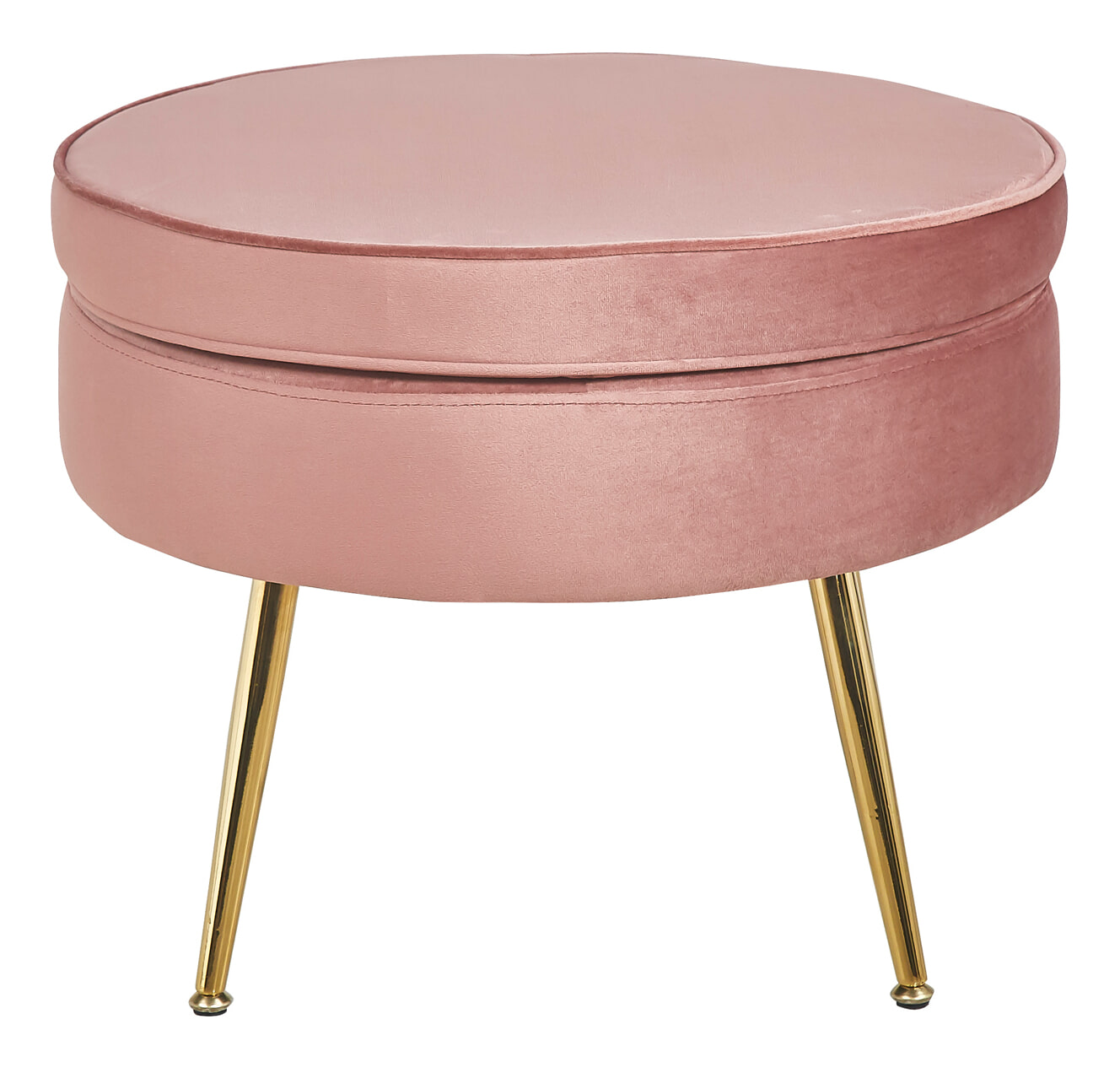 Artistiq Poef 'Andres' Velvet, kleur roze
