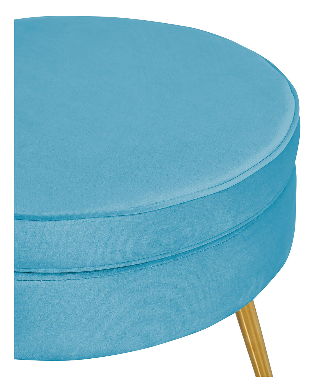 Artistiq Poef 'Andres' Velvet, kleur blauw