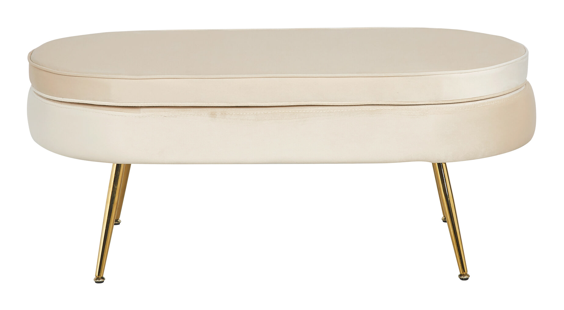 Artistiq Hocker 'Loulou' Velvet, kleur Beige
