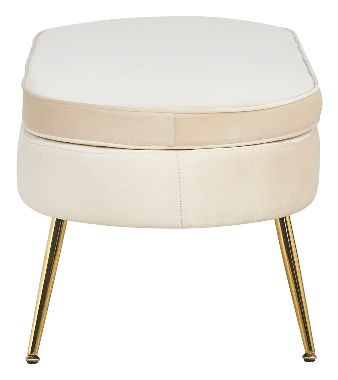Artistiq Hocker 'Loulou' Velvet, kleur Beige