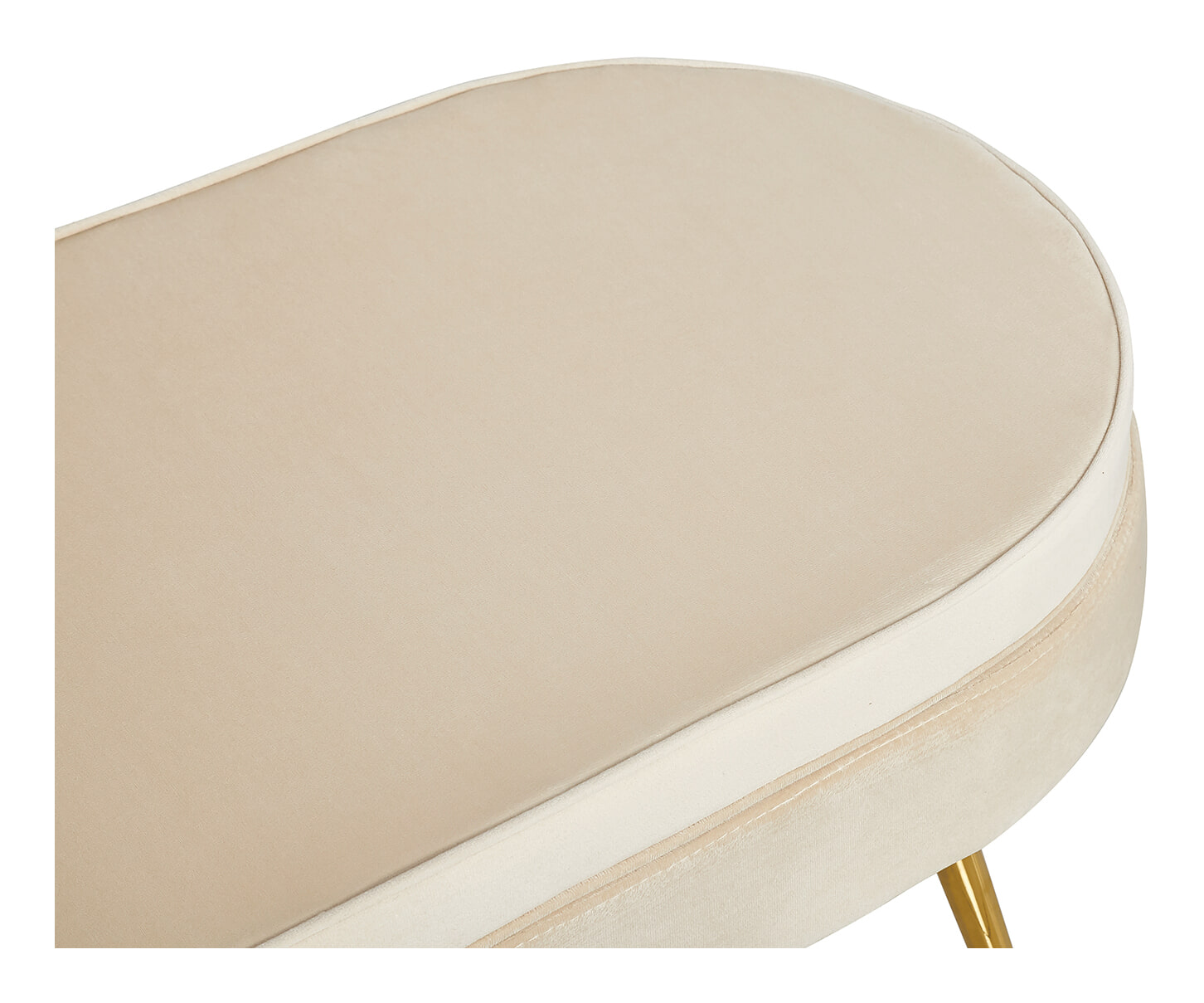 Artistiq Hocker 'Loulou' Velvet, kleur Beige
