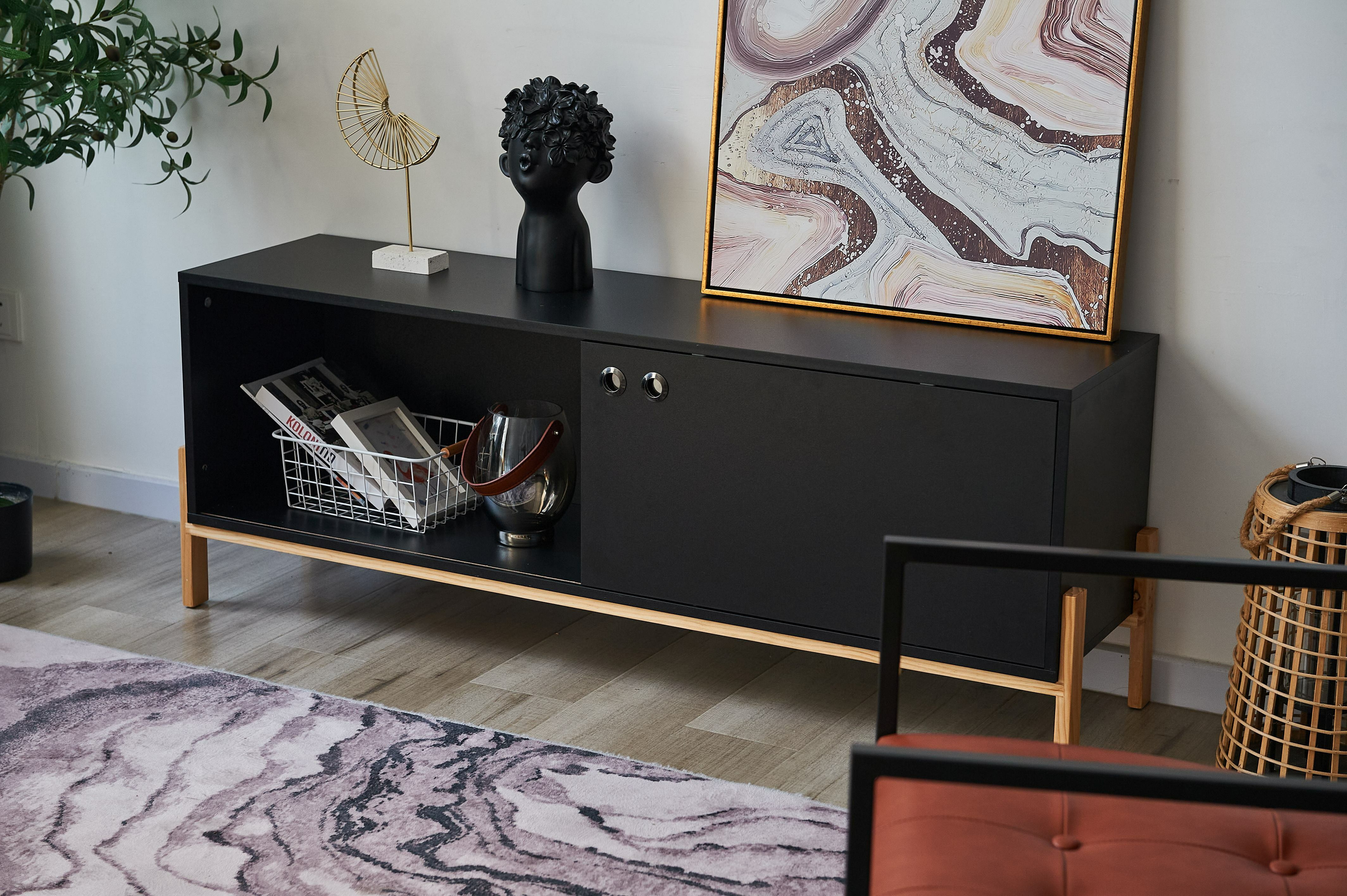 Artistiq TV-meubel 'Franca' 140cm, kleur Zwart