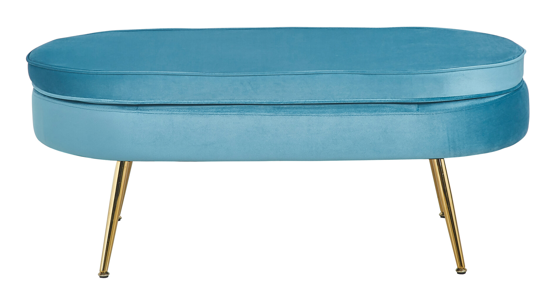 Artistiq Hocker 'Loulou' Velvet, kleur Blauw
