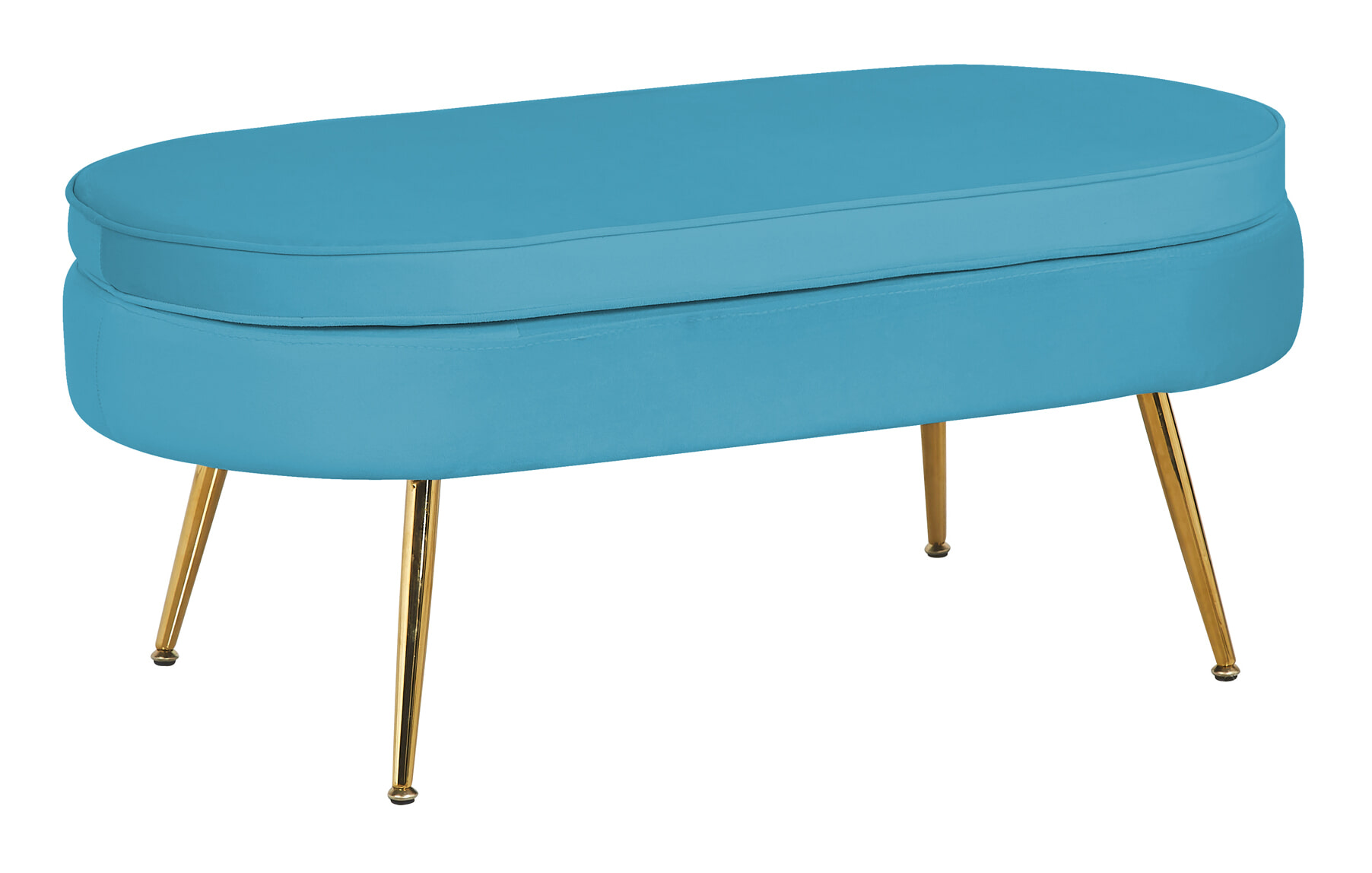 Artistiq Hocker 'Loulou' Velvet, kleur Blauw