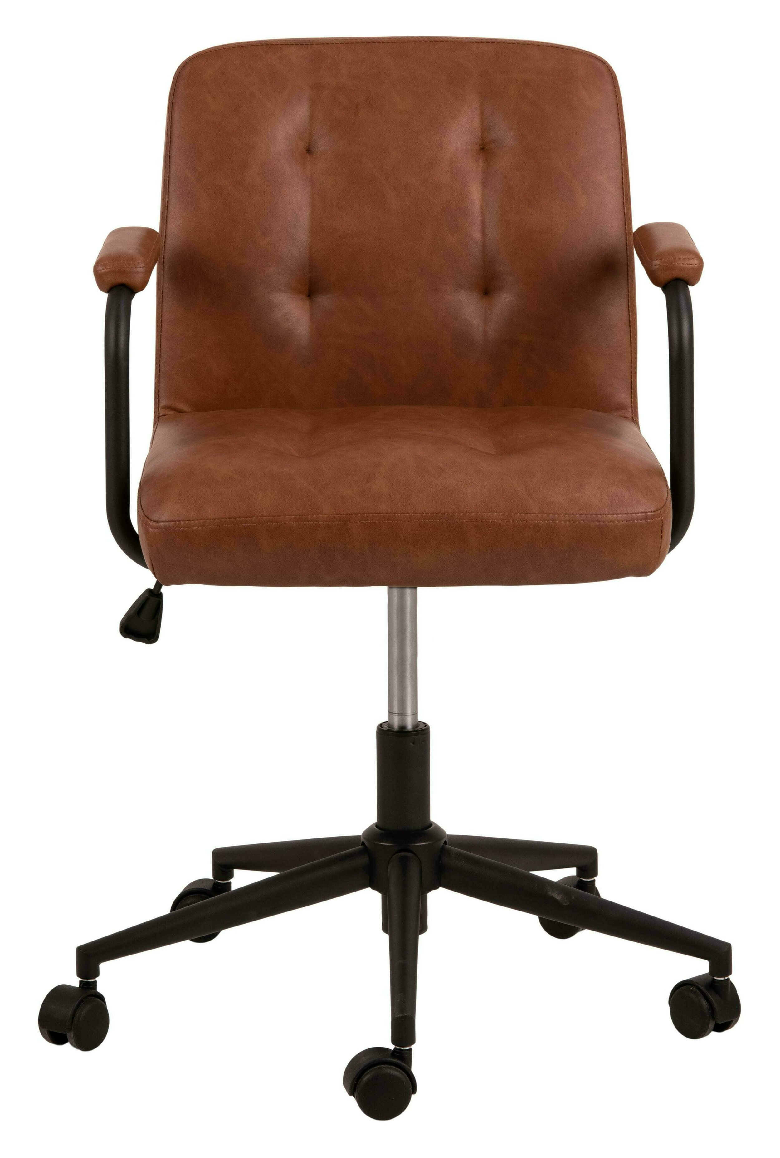 Bendt Bureaustoel 'Lennix' met armleuning, PU, kleur Bruin