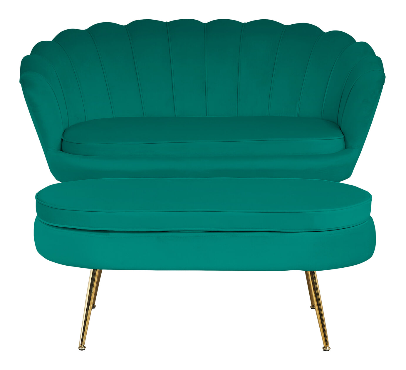 Artistiq Hocker 'Loulou' Velvet, kleur Groen