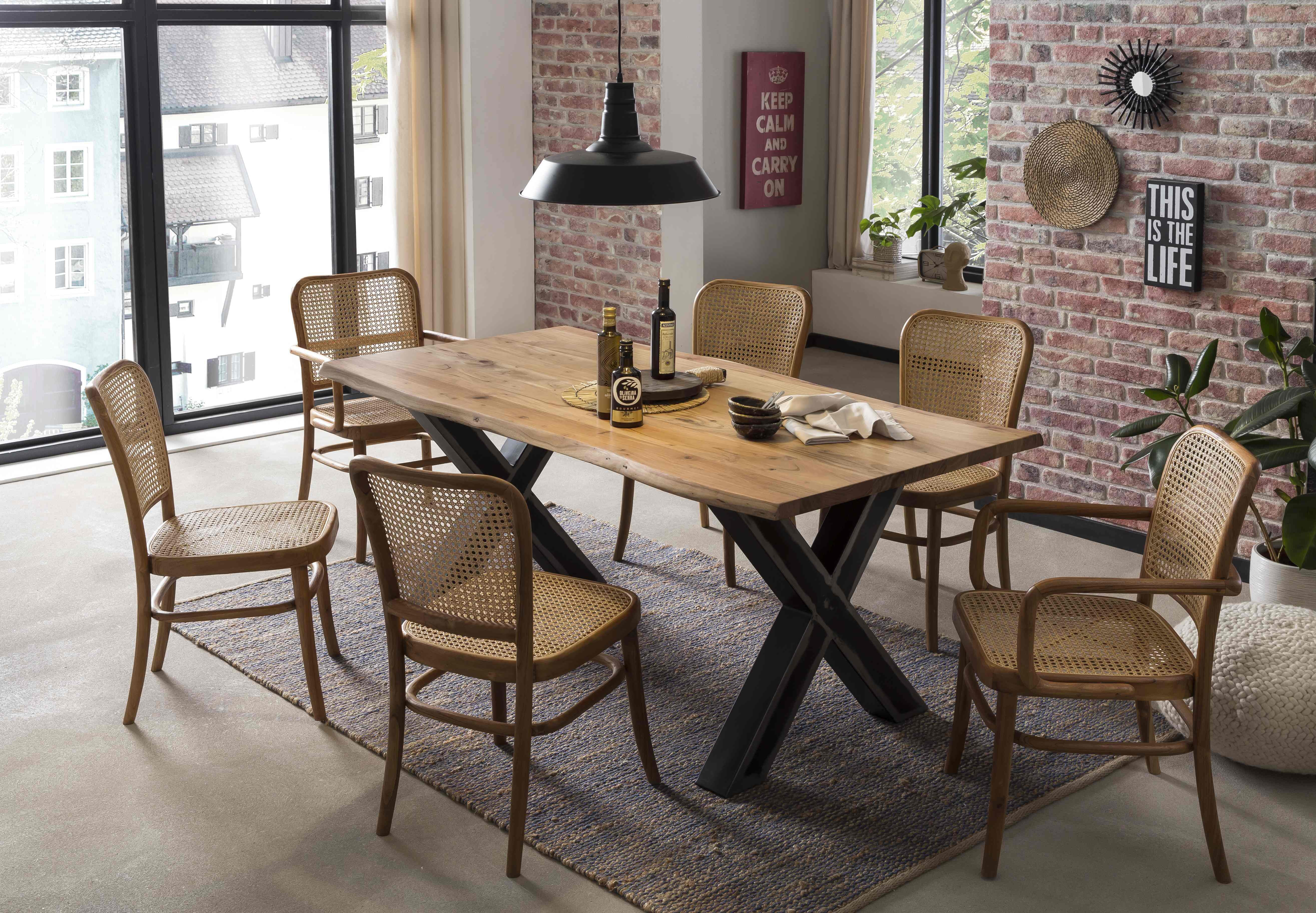 Artistiq Eetkamerstoel 'Takeshia' Teak en rotan