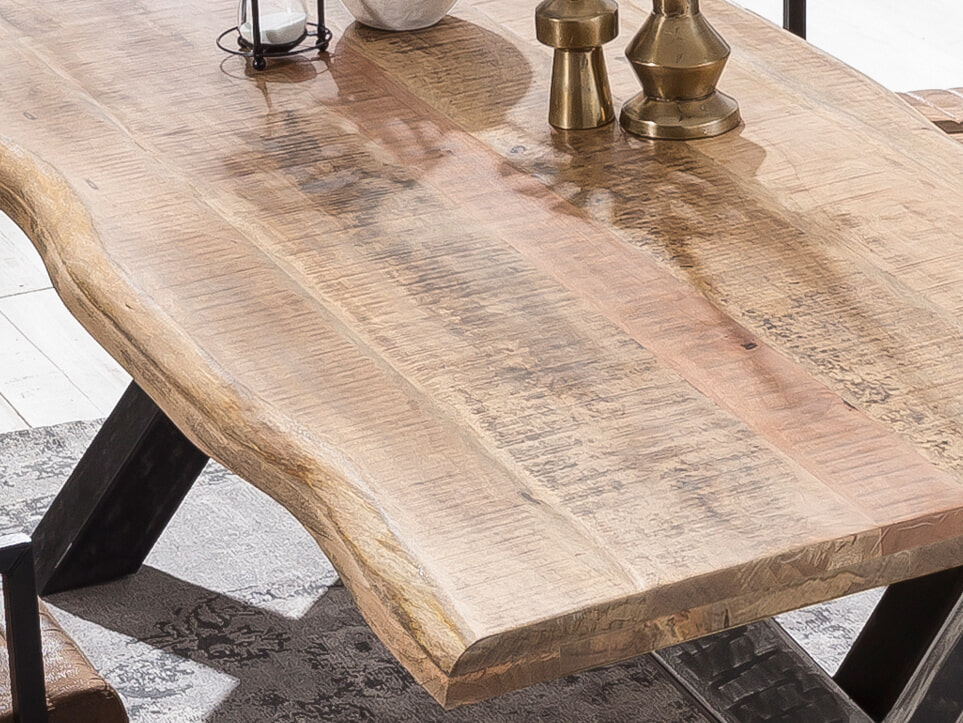 Artistiq Boomstam Eettafel 'Jheri' Mangohout, 220 x 100cm