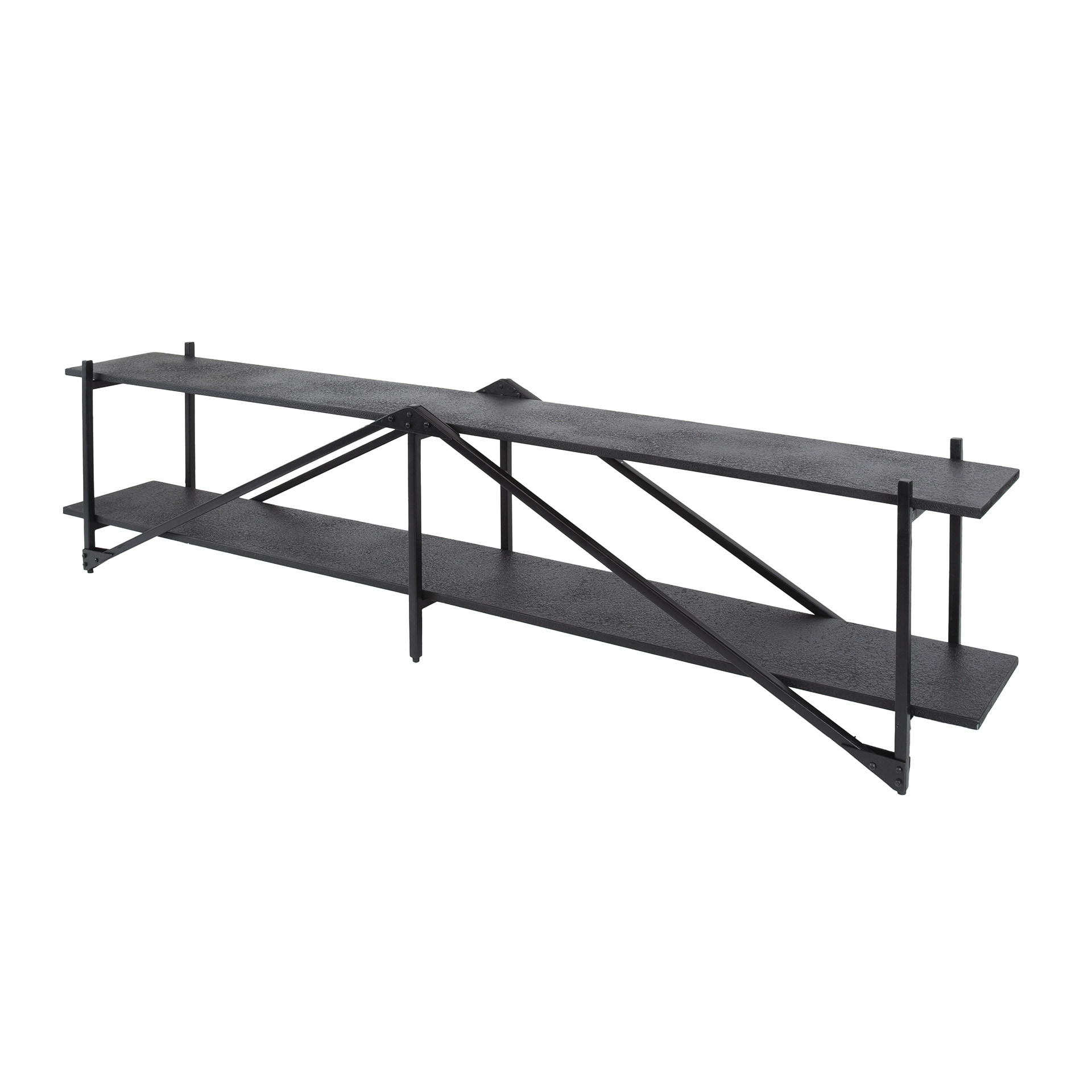 LifestyleFurn TV-meubel 'Jerrod' Liquid metal, 220cm