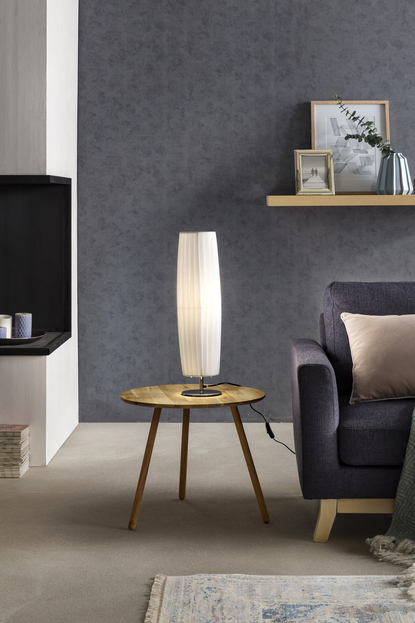 Artistiq Tafellamp 'Dani' 60cm hoog, kleur wit