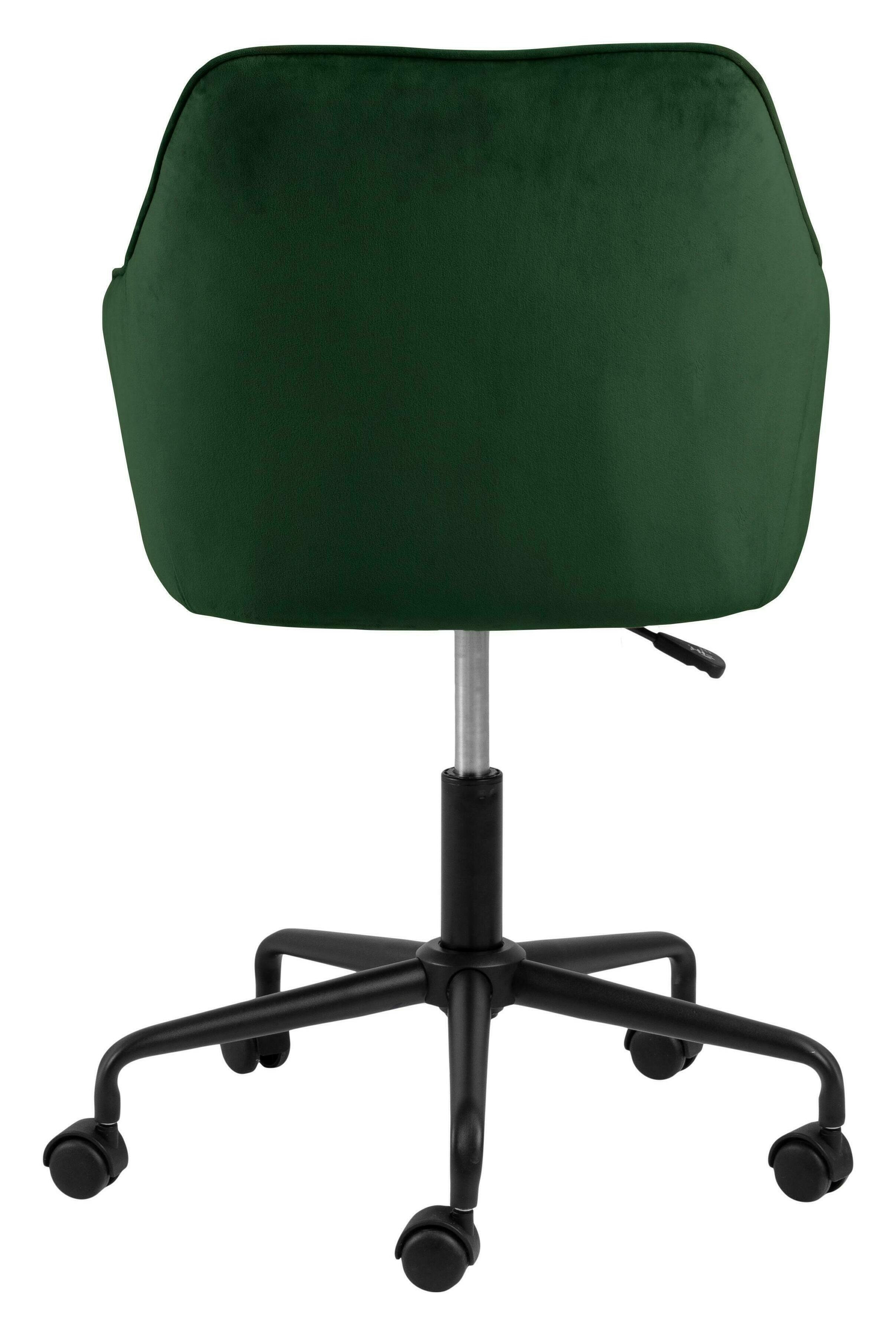 Bendt Bureaustoel 'Loren' Velvet, kleur Forest Green