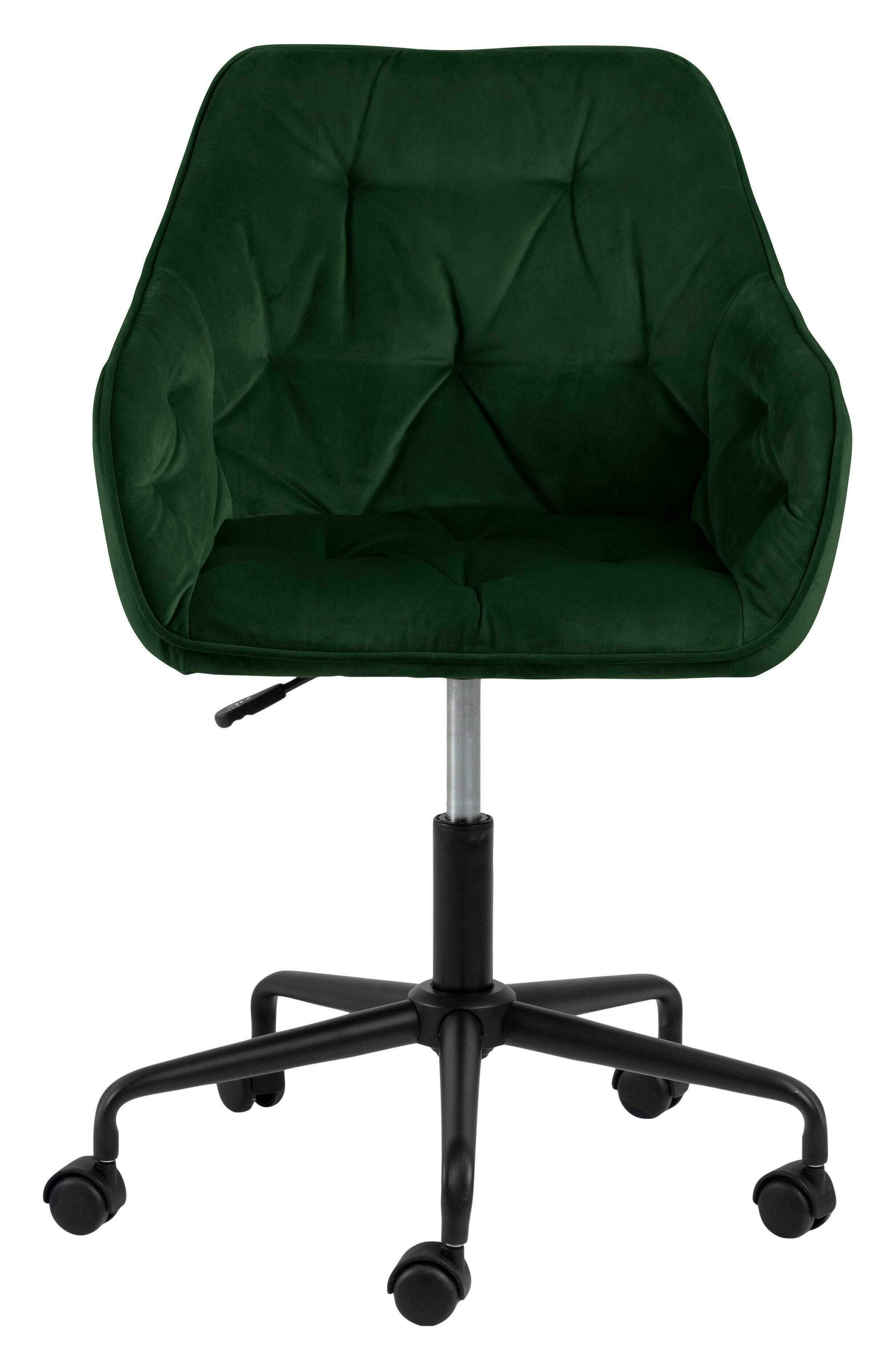 Bendt Bureaustoel 'Loren' Velvet, kleur Forest Green