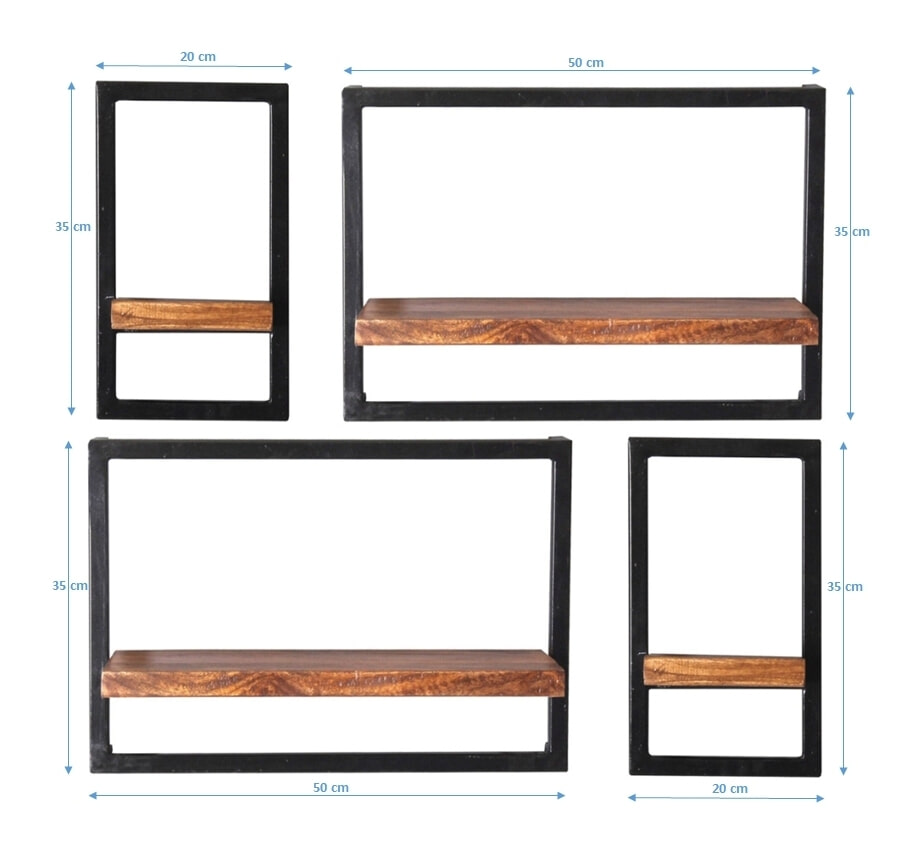 Artistiq Wandrek 'Jossue' Set van 4 stuks