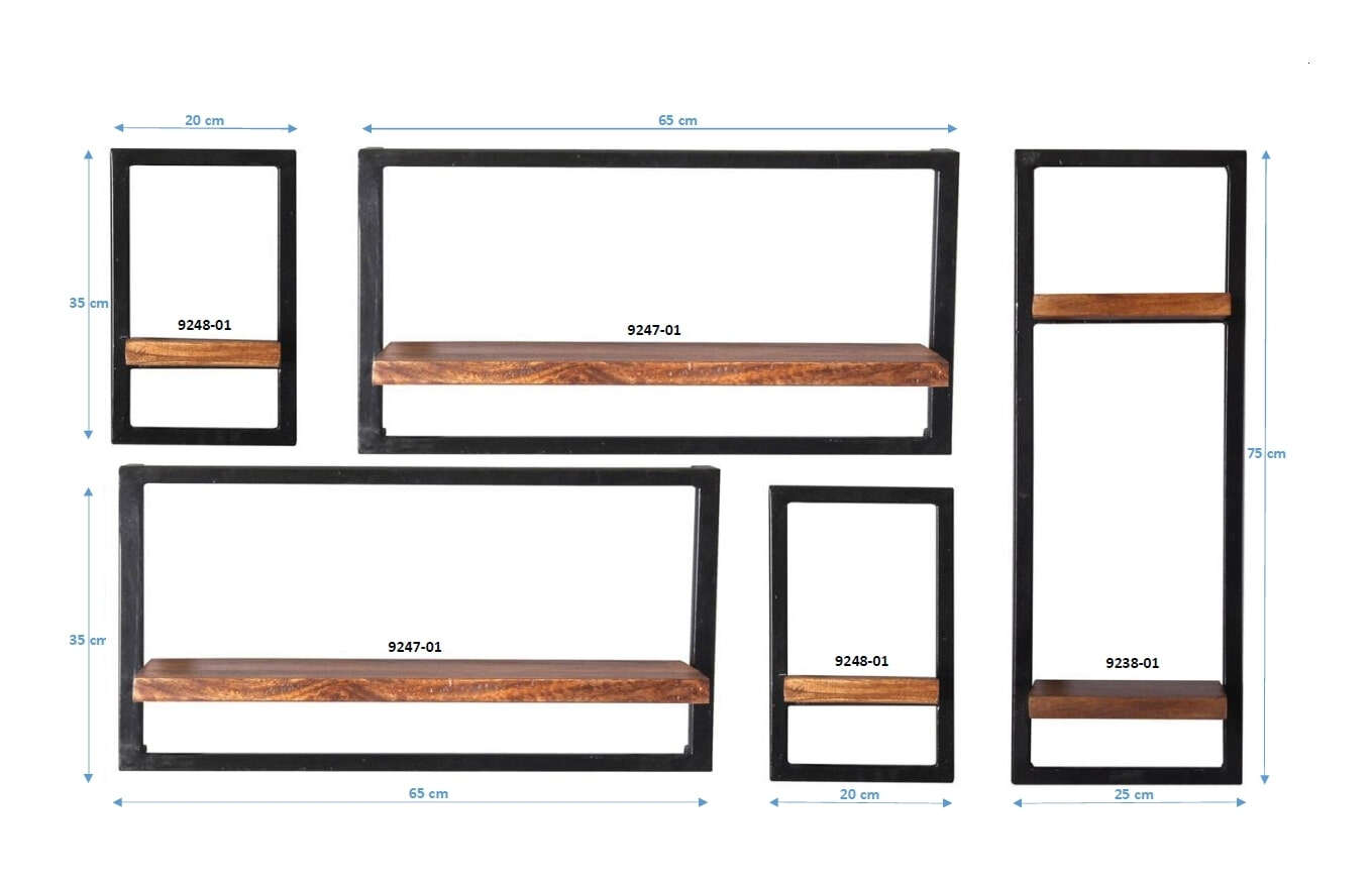 Artistiq Wandrek 'Jossue' Set van 5 stuks