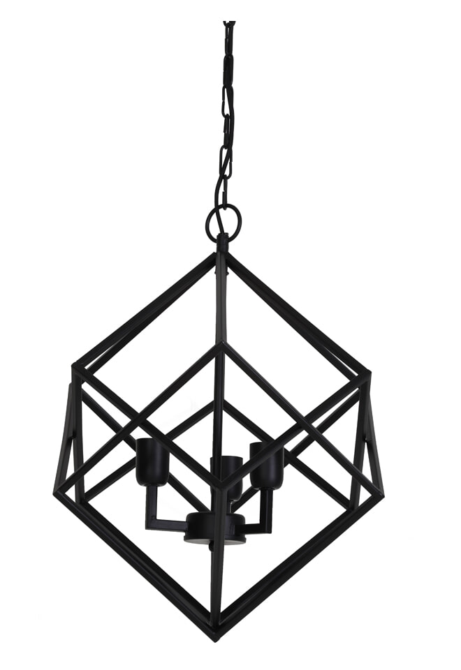Light & Living Hanglamp 'Drizella' 3-Lamps, mat zwart