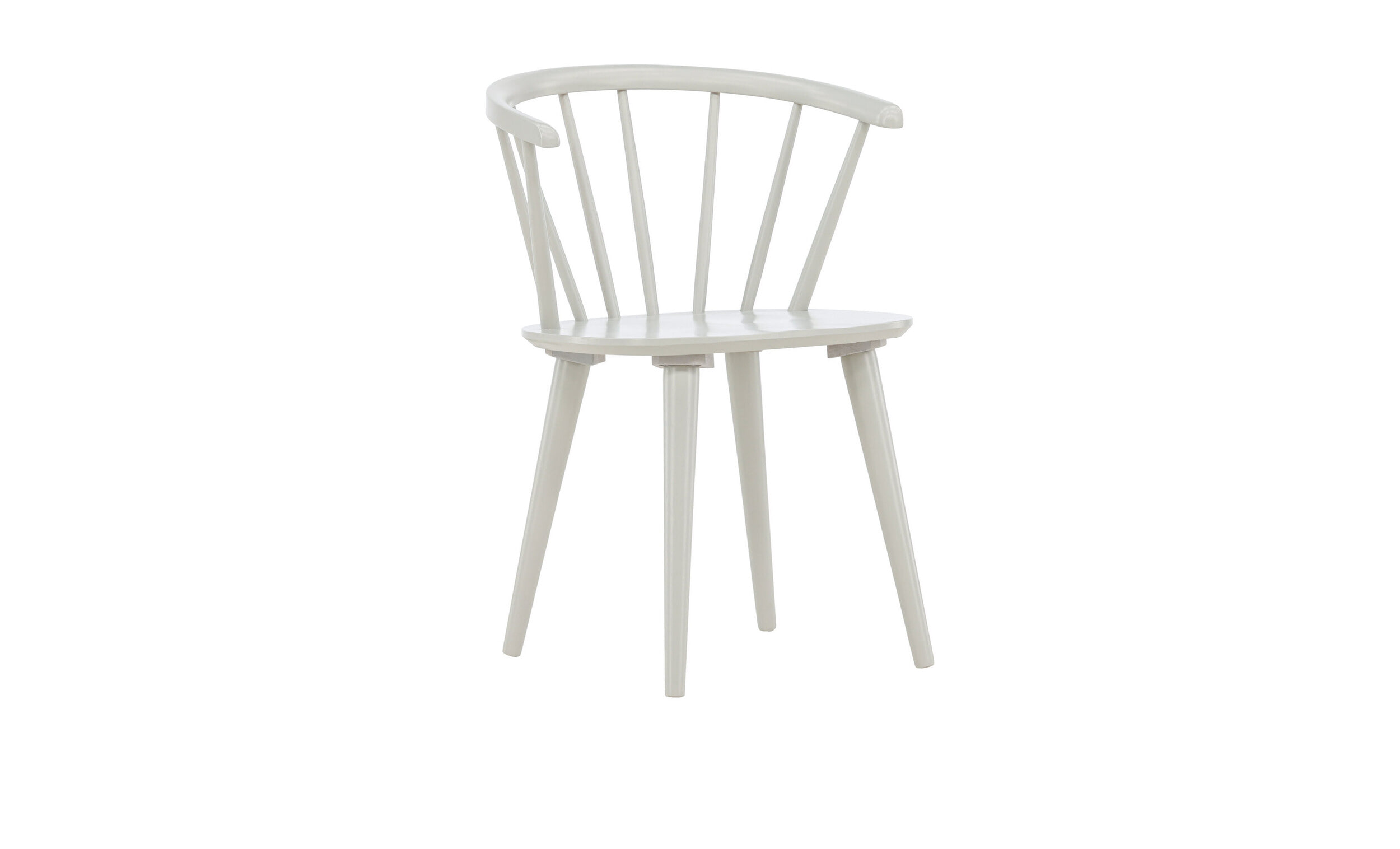 Nohr Eetkamerstoel 'Araseli' Rubberhout, kleur Lichtgrijs