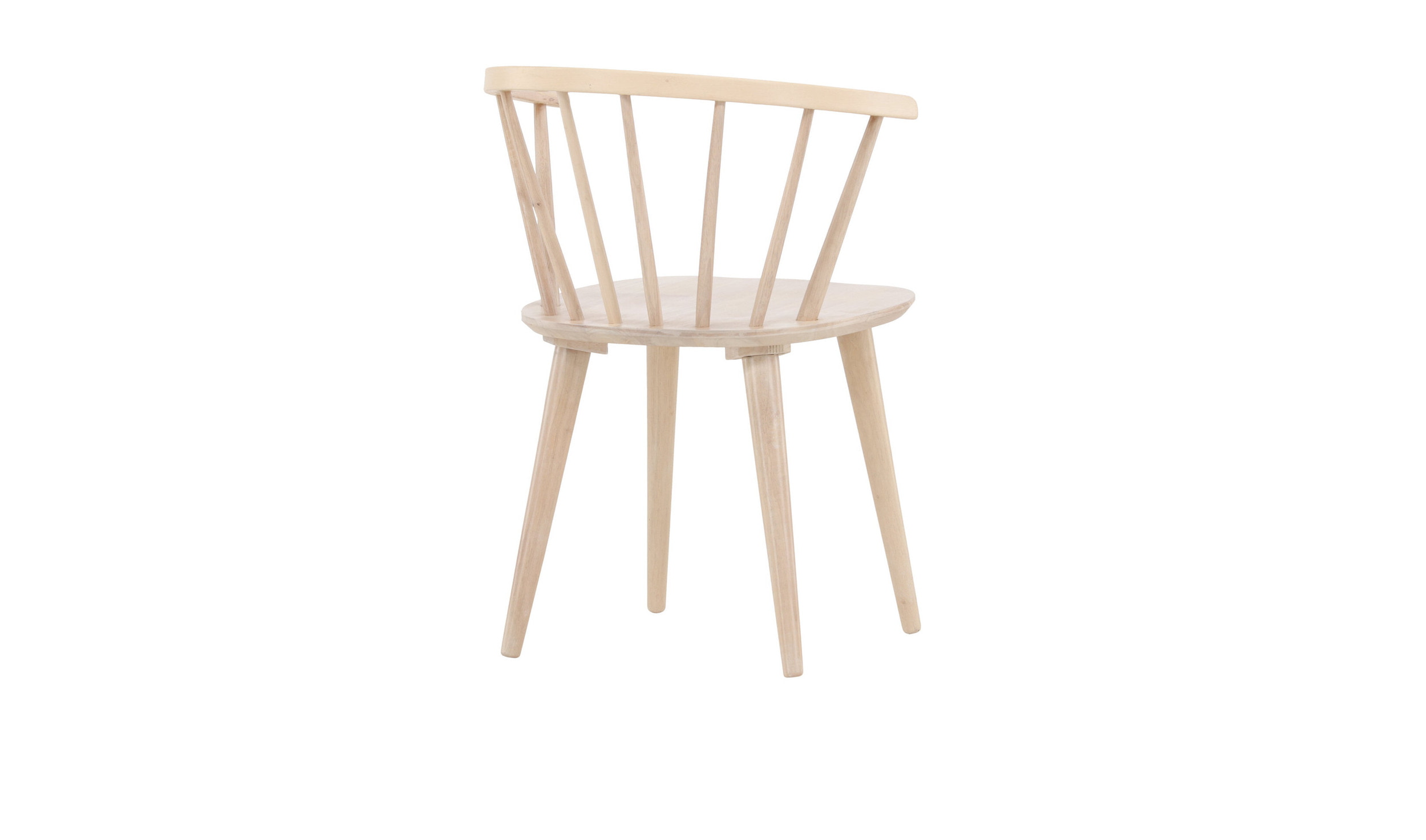 Nohr Eetkamerstoel 'Araseli' Rubberhout, kleur Whitewash
