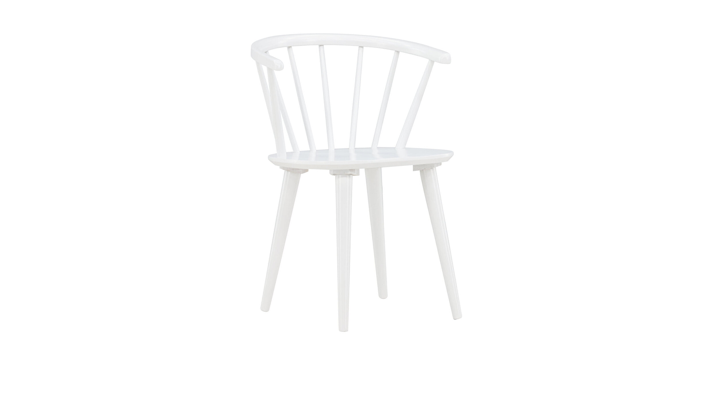 Nohr Eetkamerstoel 'Araseli' Rubberhout, kleur Wit