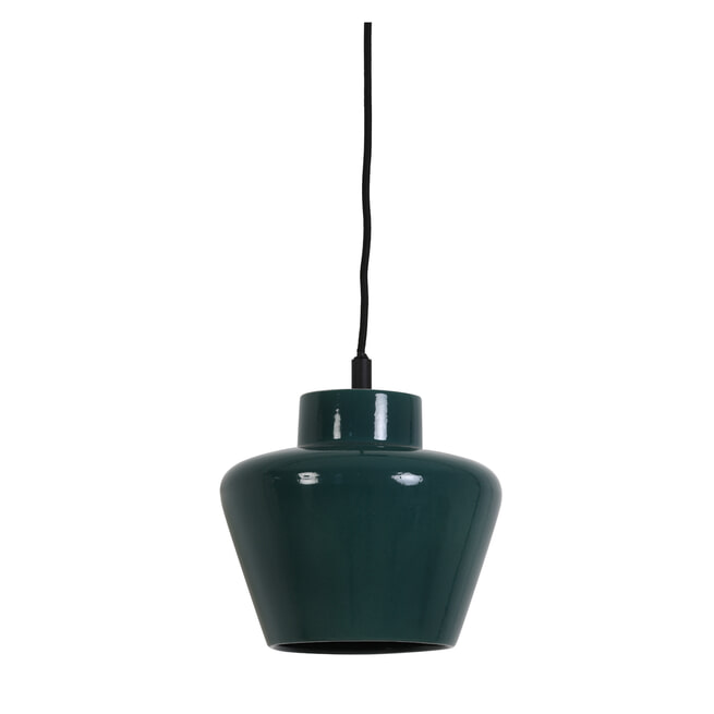 Light & Living Hanglamp 'Souma' 24cm, keramiek glanzend donker groen