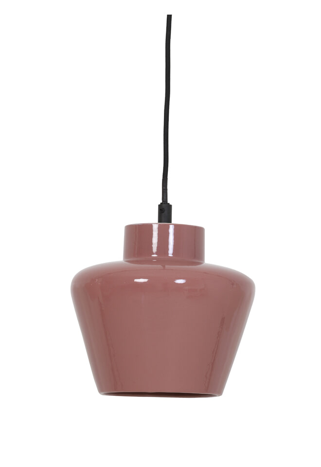 Light & Living Hanglamp 'Souma' 24cm, keramiek glanzend oud roze
