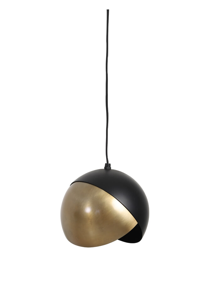 Light & Living Hanglamp 'Namco' 20cm, antiek brons-mat zwart