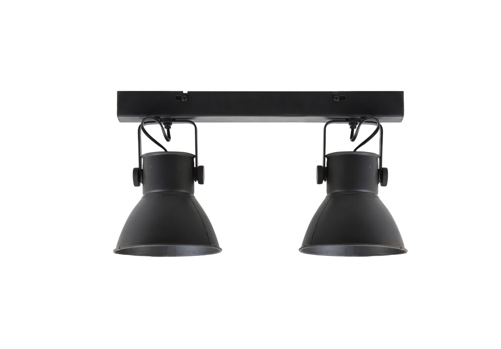 Light & Living Hang-/wandlamp 'Eliano' 2-Lamps, kleur Mat Zwart