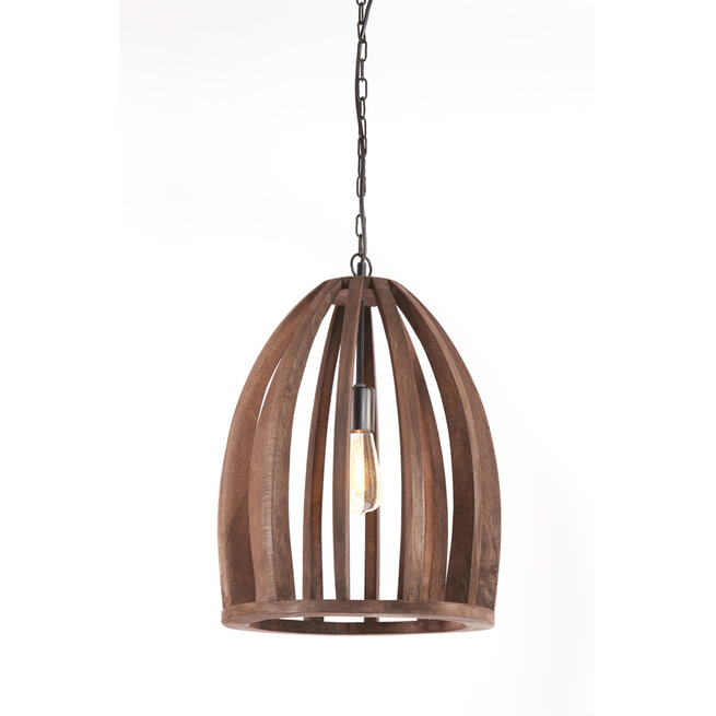 Light & Living Hanglamp 'Haranka' Mangohout, kleur Donkerbruin