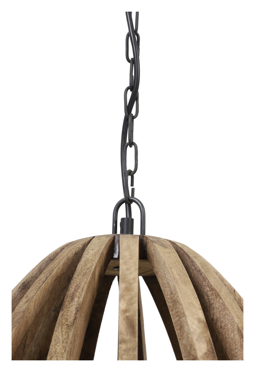 Light & Living Hanglamp 'Haranka' Mangohout, 47cm, kleur Donkerbruin