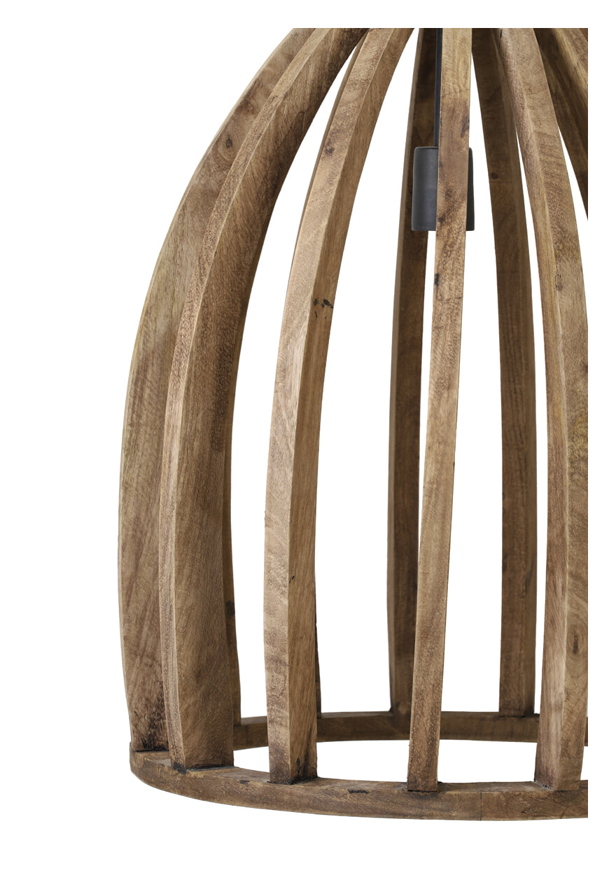 Light & Living Hanglamp 'Haranka' Mangohout, 47cm, kleur Donkerbruin