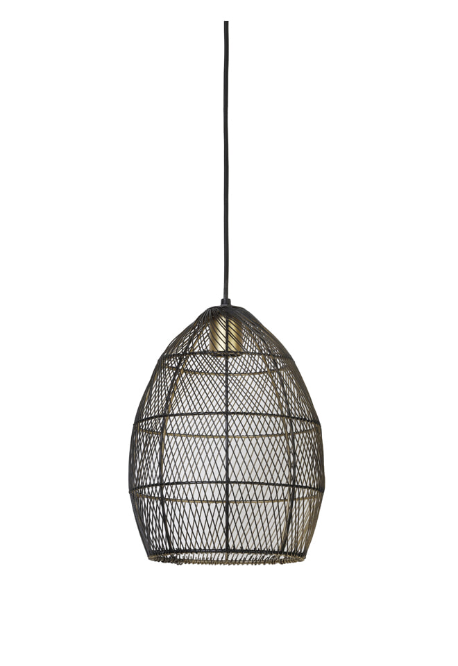Light & Living Hanglamp 'Meya' 23cm, kleur Zwart Light & Living Hanglamp 'Meya' 23cm, kleur Zwart