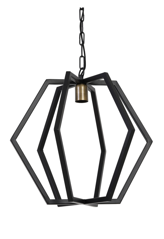Light & Living Hanglamp 'Bresca' 46cm, kleur Mat Zwart