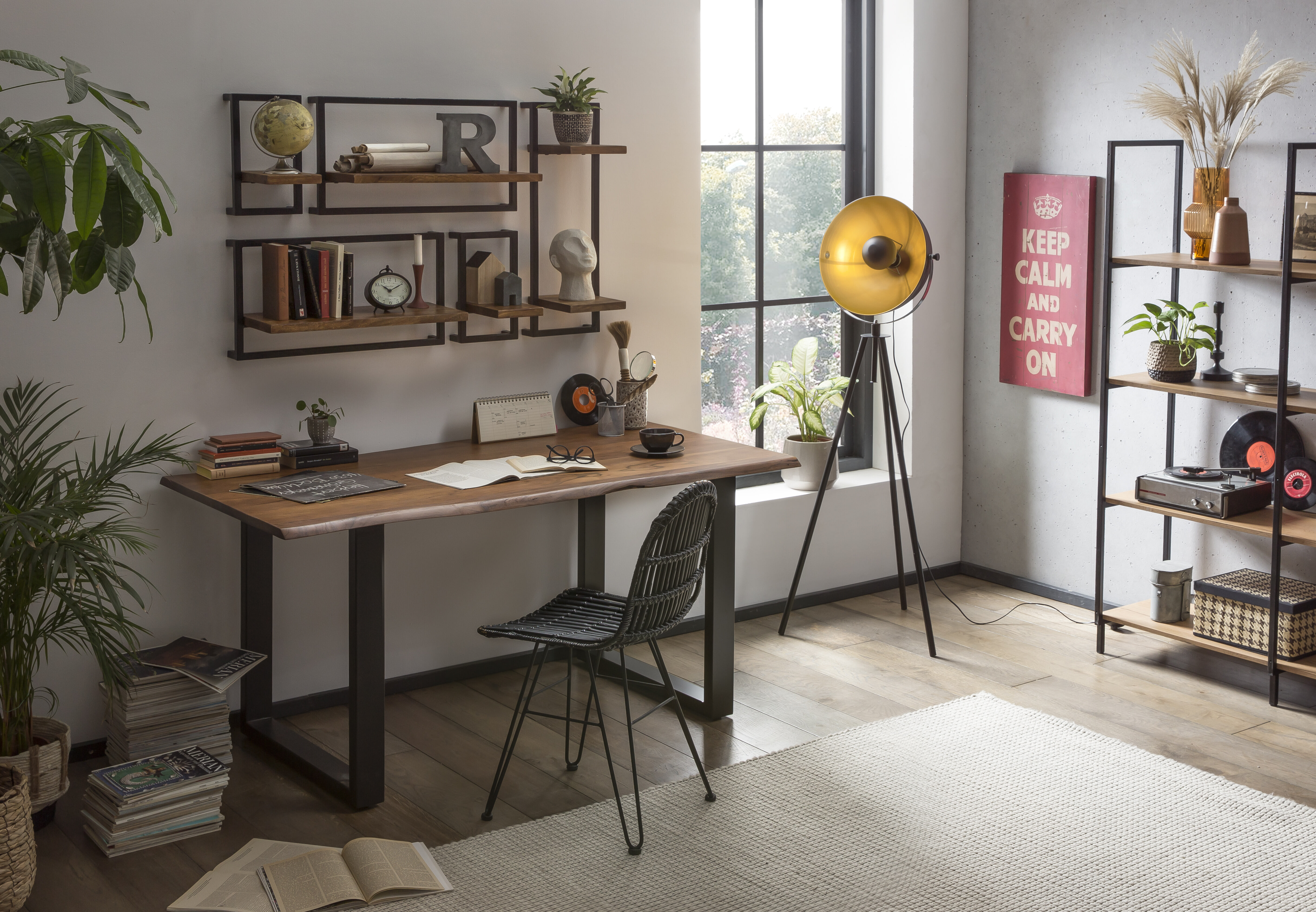 Artistiq Boomstam Eettafel 'Tinata' Acaciahout, 140 x 80cm, kleur Walnoot