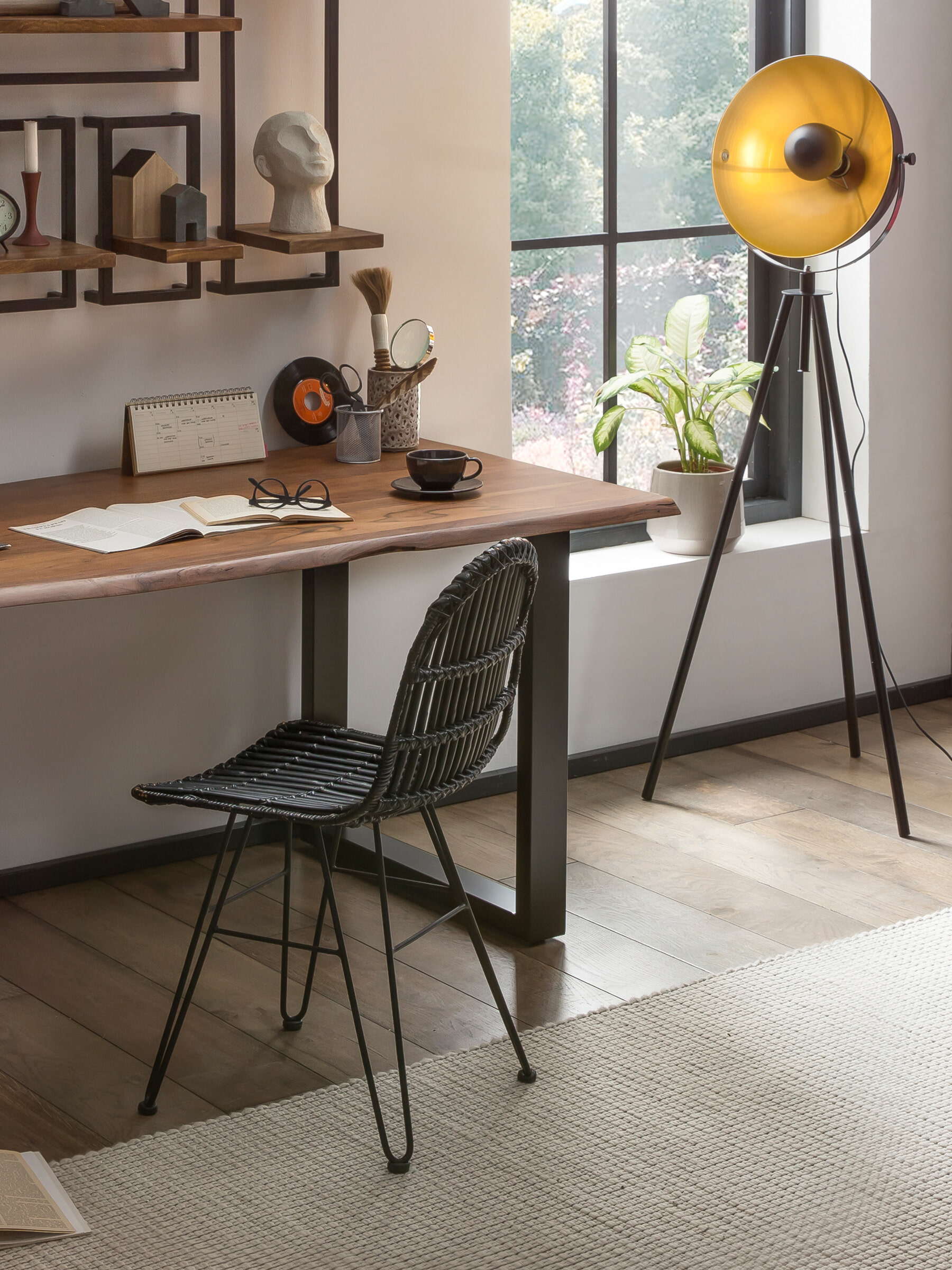 Artistiq Boomstam Eettafel 'Tinata' Acaciahout, 140 x 80cm, kleur Walnoot
