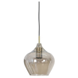 Light & Living Hanglamp 'Rakel' kleur Antiek Brons / Smoke, Ø20cm