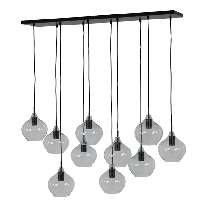 Light & Living Hanglamp 'Rakel' 10-Lamps, kleur Mat Zwart