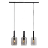 Light & Living Hanglamp 'Lekar' 3-Lamps, kleur Zwart/Smoke
