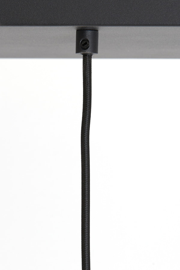 Light & Living Hanglamp 'Lekar' 5-Lamps, kleur Mat Zwart / Smoke