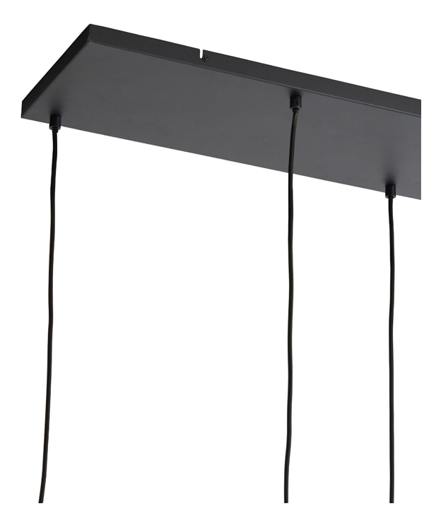 Light & Living Hanglamp 'Lekar' 5-Lamps, kleur Mat Zwart / Smoke
