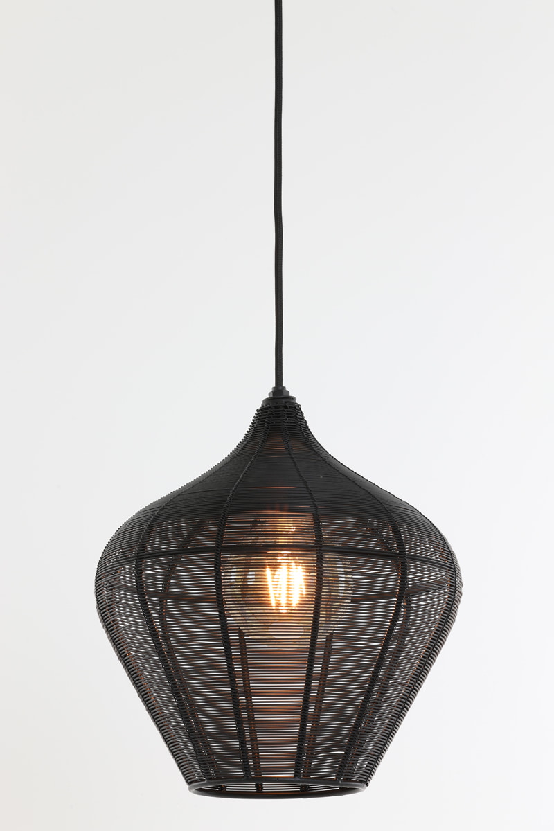 Light & Living Hanglamp 'Alvaro' 27cm, mat zwart