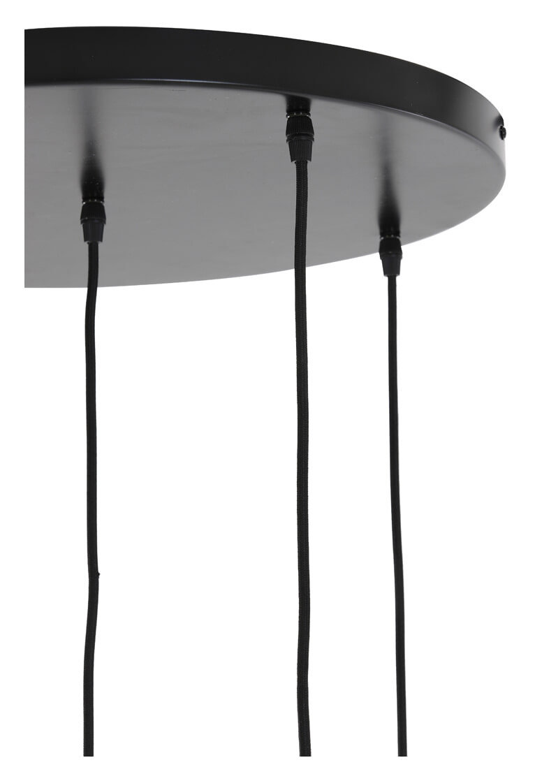 Light & Living Hanglamp 'Rakel' 5-Lamps, antiek brons+smoke