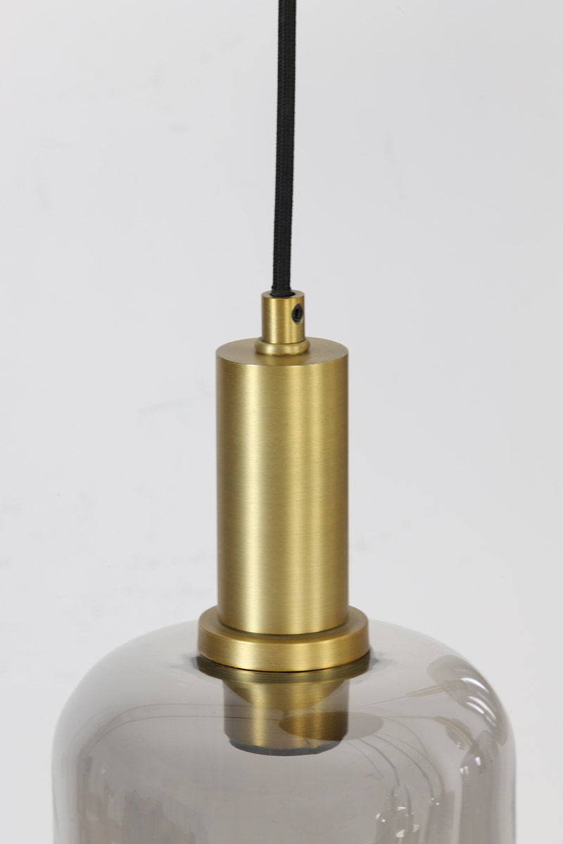 Light & Living Hanglamp 'Lekar' 5-Lamps, kleur Antiek Brons/Smoke