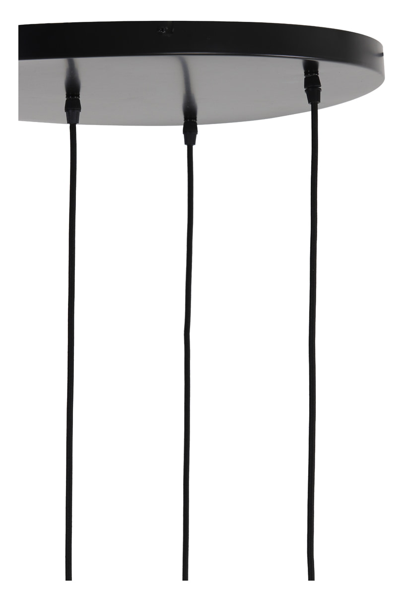 Light & Living Hanglamp 'Lekar' 5-Lamps, kleur Antiek Brons/Smoke