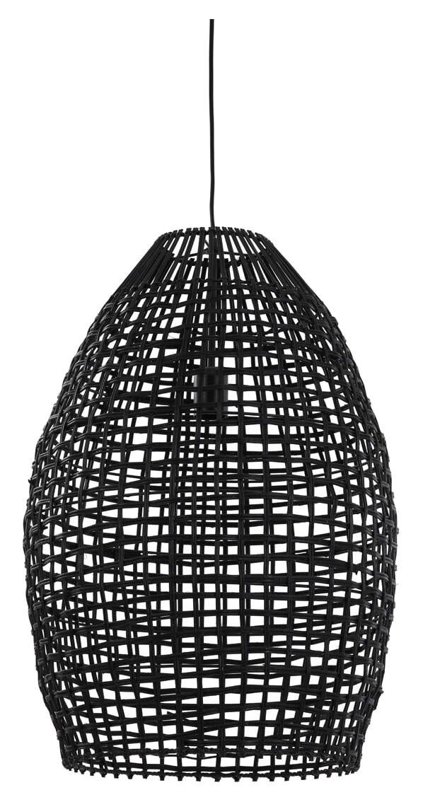 Light & Living Hanglamp 'Olaki' 46cm, Rotan, kleur Zwart Light & Living Hanglamp 'Olaki' 46cm, Rotan, kleur Zwart