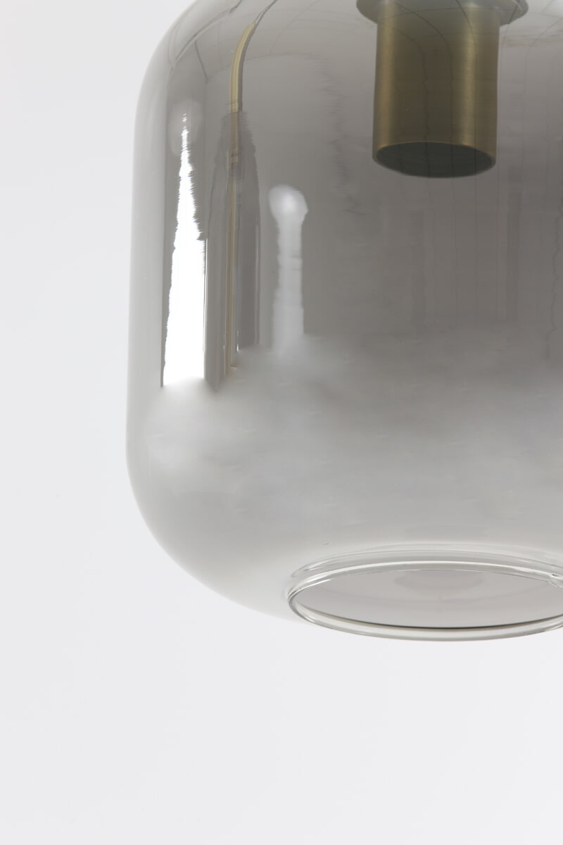 Light & Living Hanglamp 'Lekar' Ø16cm, Antiek Brons/Smoke