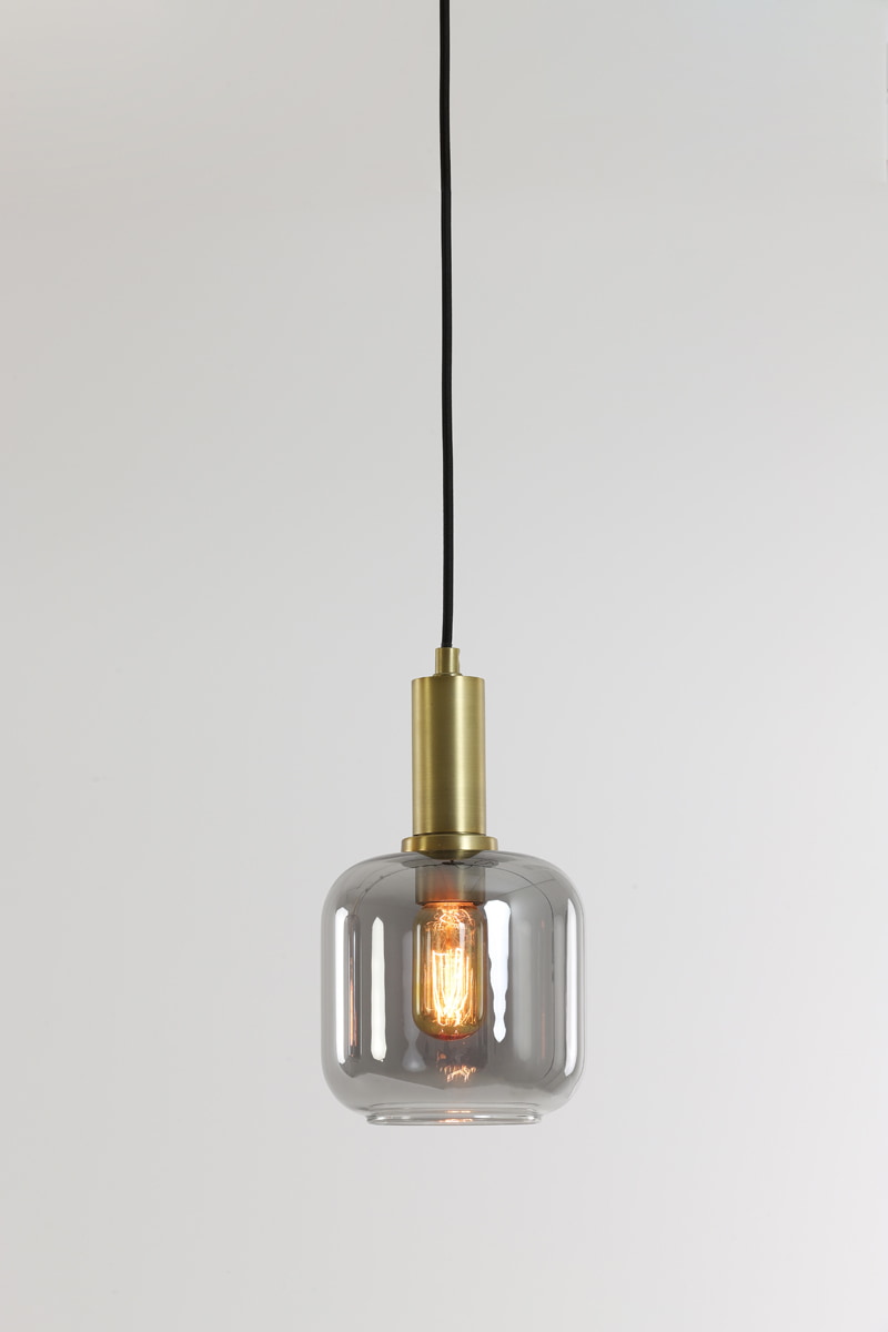 Light & Living Hanglamp 'Lekar' Ø21cm, Antiek Brons/Smoke