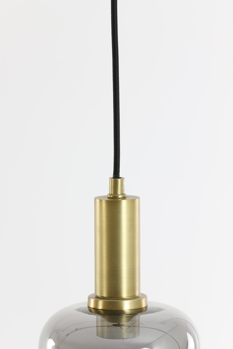 Light & Living Hanglamp 'Lekar' Ø21cm, Antiek Brons/Smoke