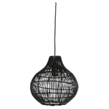 Light & Living Hanglamp 'Pacino' Rotan, Ø30cm, kleur Zwart