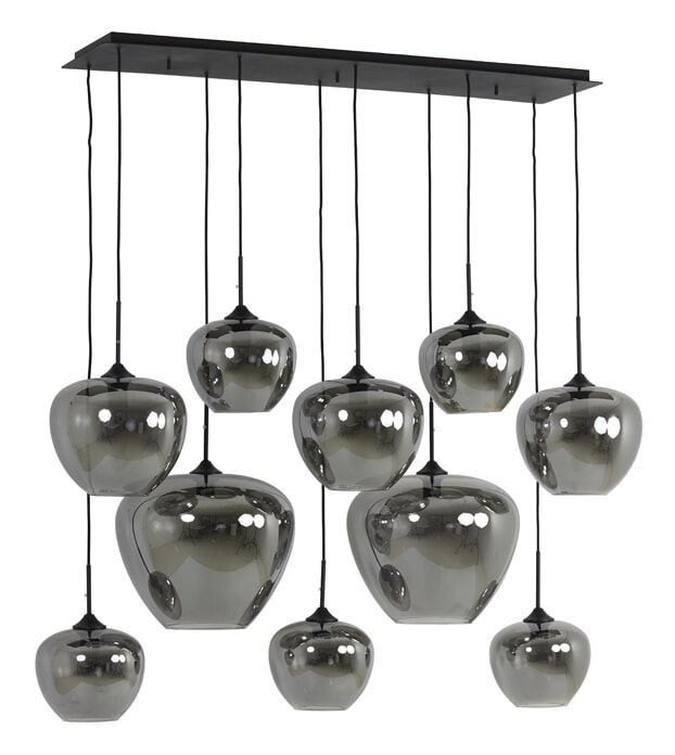 Light & Living Hanglamp 'Mayson' 10-Lamps, kleur Grijs Light & Living Hanglamp 'Mayson' 10-Lamps, kleur Grijs
