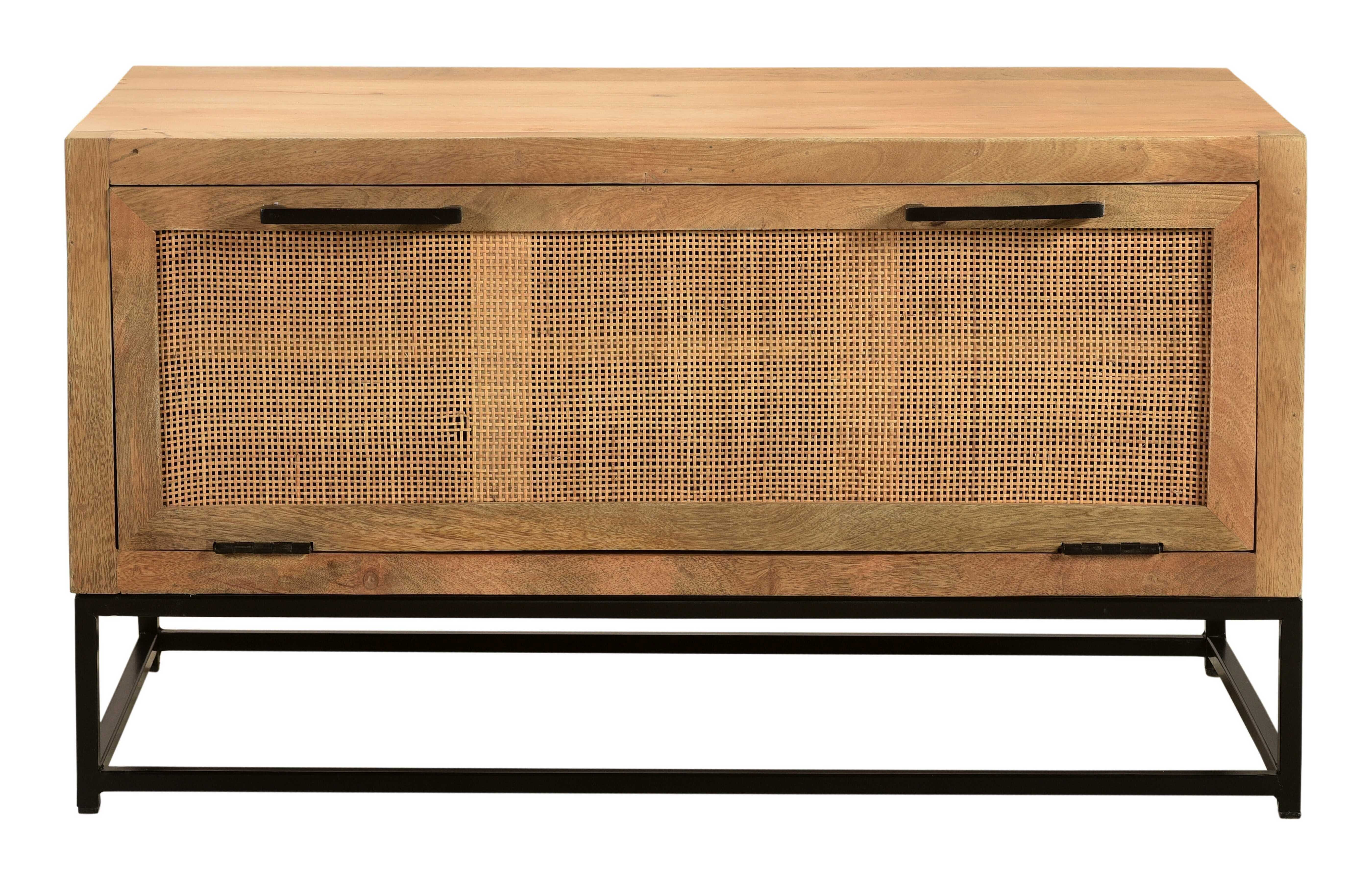 Artistiq Schoenenkast 'Denice' Mangohout en rotan, 48 x 85cm